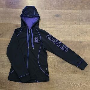 Cabela’s Purple and Black Zip-up Hoodie for Women (Small)